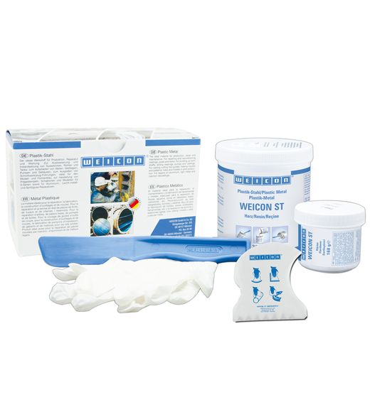 WEICON ST Epoxidharz, thixotrope hellgraue Paste, Stahl, wasserbeständig