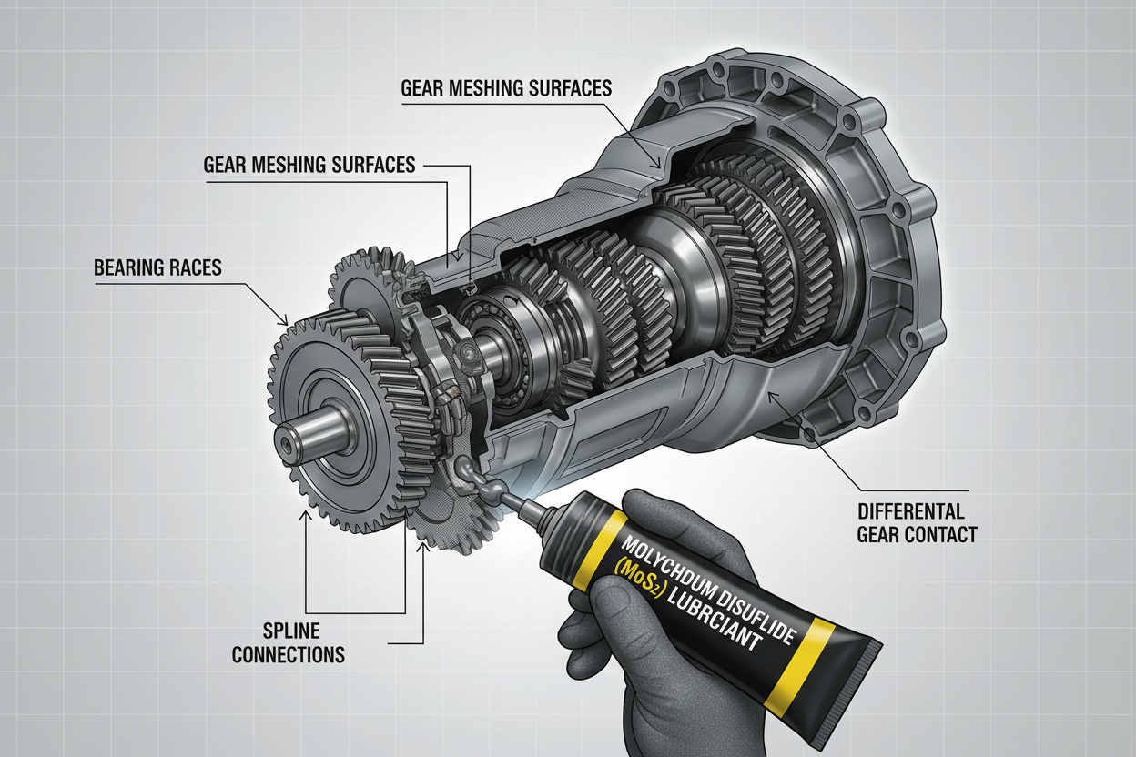 jak wyciszyć skrzynię - dyferencjał - dwusiarczek molibdenu