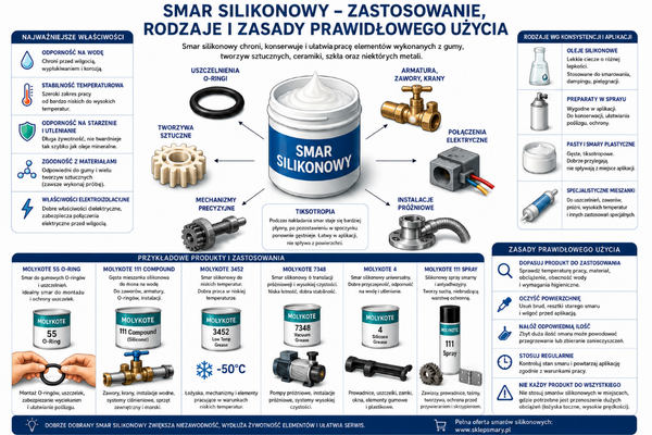 Smar silikonowy zastosowanie