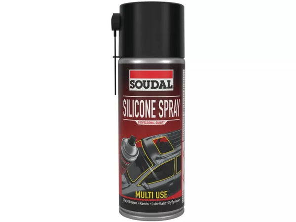 SOUDAL Silicone Spray 400 ml – wodoodporny smar silikonowy do gumy i tworzyw
