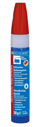 WEICON Threadlocking Varnish Czerwony -Plomba - lakier zabezpieczający do gwintów – czerwony-2, 30g
