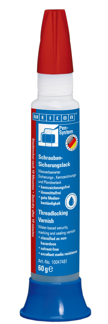WEICON Threadlocking Varnish Czerwony -Plomba - lakier zabezpieczający do gwintów – czerwony-2, 60g