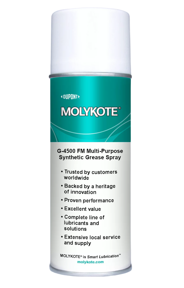 Molykote G-4500 FM Spray Weißes synthetisches Schmiermittel für Lebensmittel - 400 ml