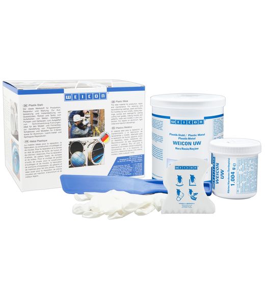 WEICON UW paste white epoxy resin, filler: mineral, waterproof 