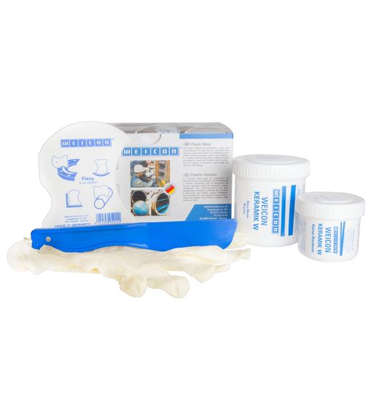 WEICON Ceramic W epoxy resin, white paste adhesive, +200°C 