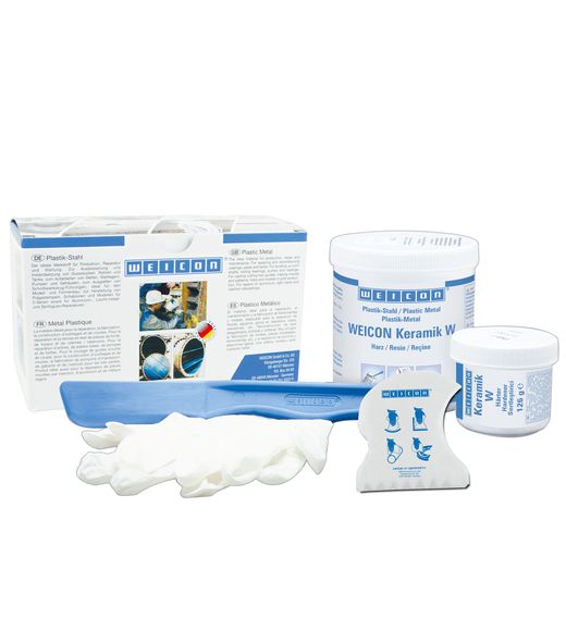 WEICON Ceramic W epoxy resin, white paste adhesive, +200°C 