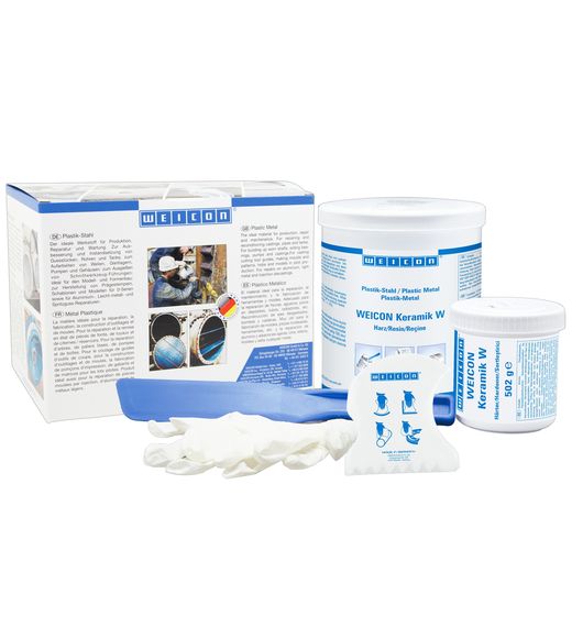 WEICON Ceramic W epoxy resin, white paste adhesive, +200°C 